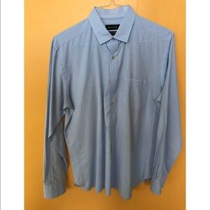 3/$15 SALE - Massimo Dutti Men’s Blue Checkered Shirt Size L